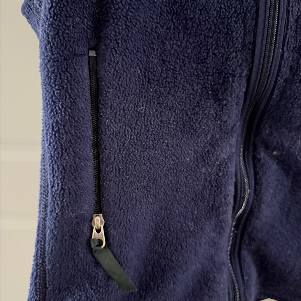 Patagonia Synchilla Navy Autumn Vest 🧥 Vintage 90s Fleece Full Zip Size Small - Picture 4 of 5